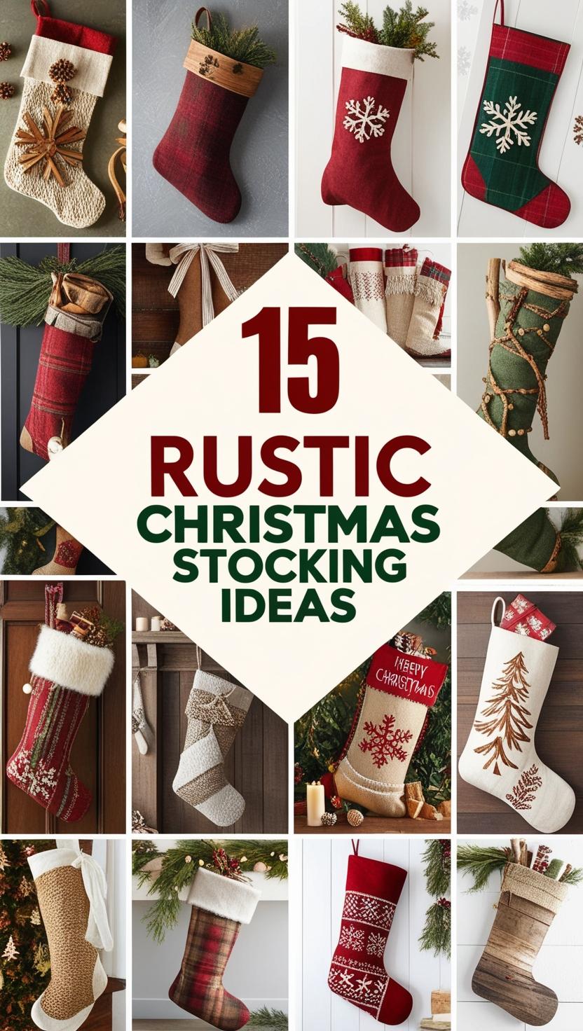 Rustic Christmas Stocking Ideas