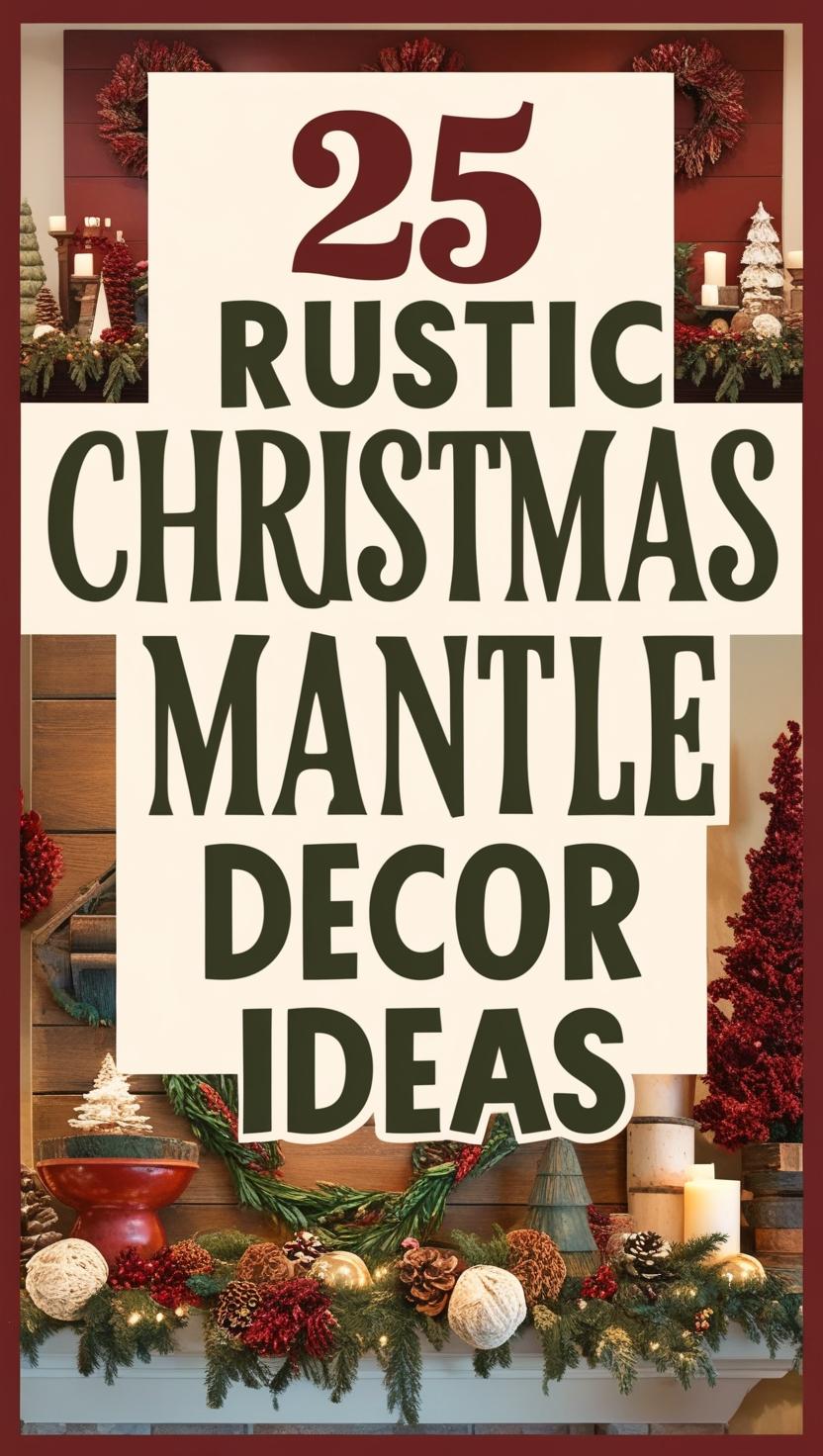 Rustic Christmas Mantle Decor Ideas